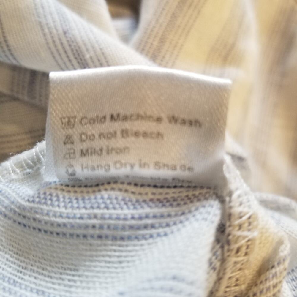 Brandy Melville Theia Off The Shoulder Striped Long Sleeve Top Blue White Small - Picture 6 of 6